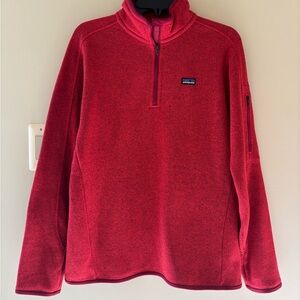 Patagonia Women's Zip-Up Sweater in Rich Red